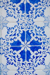 Blue flower shape titled located in Lisboa, Portugal